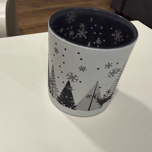 Cup candle holder with Christmas motifs new