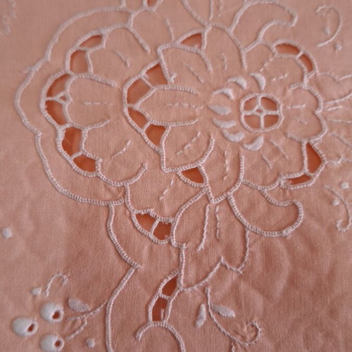 Hand-embroidered bed sheet new 220×260 with 2 pillowcases