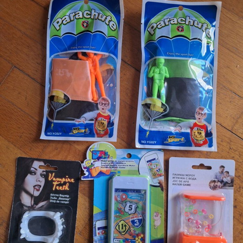 Vintage style toys new, sealed on cards
