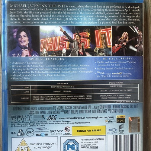 This Is It Blu-Ray used, English subtitles