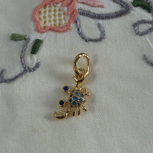 Pandora gold crab charm pendant