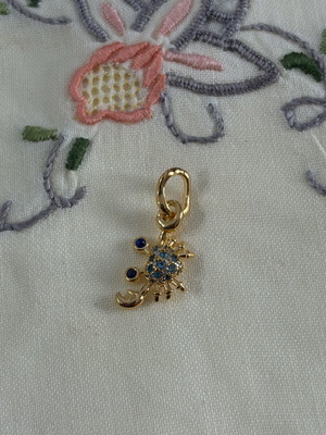 Pandora gold crab charm pendant