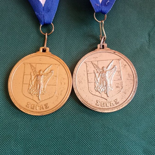 Pair of Large Panhellenic Winner Medals SEGAS vintage 90s, like new