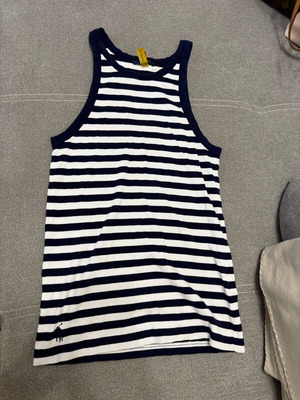 Ralph Lauren Ριγέ Αμάνικο Τοπ Σαν Καινούργιο, Μέγεθος L, Λευκό και Μπλε
