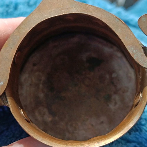 Vintage copper Greek coffee briki set of 3 pieces, good condition