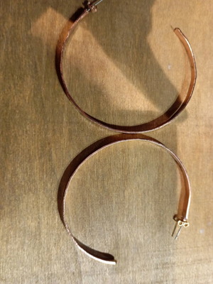 Earrings used, gold-colored
