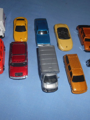 Maisto toy cars used, pack of 10, scale 1/60-1/64