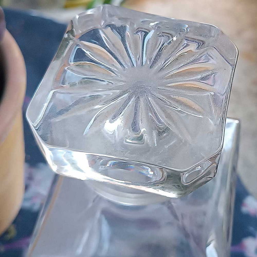 Crystal Engraved Decanter from England new