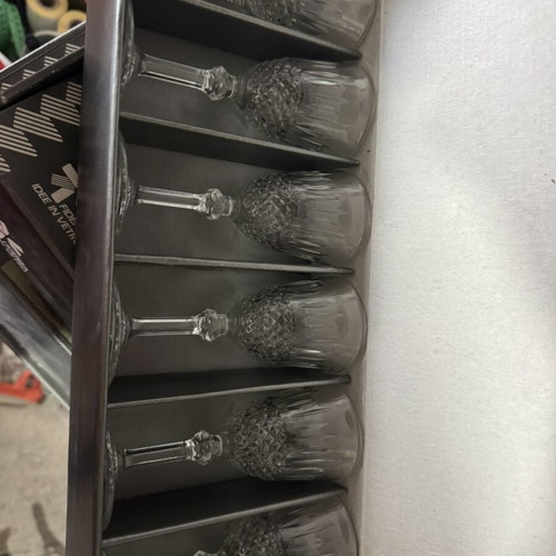 Regency Liquore vintage crystal liqueur glass set
