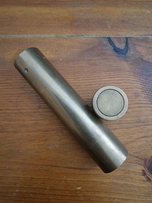 Vape mechanical mod used, custom made full brass