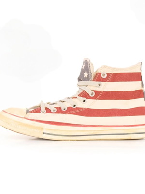 Converse παπούτσια με σχέδιο την αμερικάνικη σημαία σαν καινούργιο, unisex αθλητικά