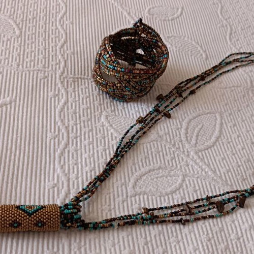Boho Necklace and Matching Bracelet New