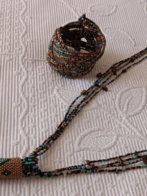 Boho Necklace and Matching Bracelet New