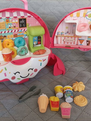 Donut Playset Bag used, pastry shop toy