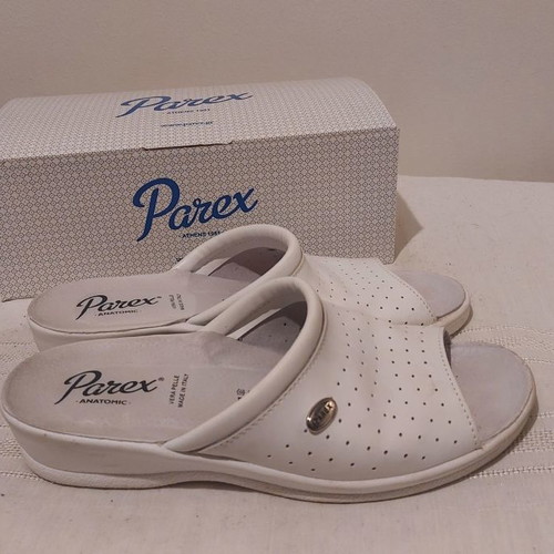 Parex women's anatomical slippers size 40 used, white