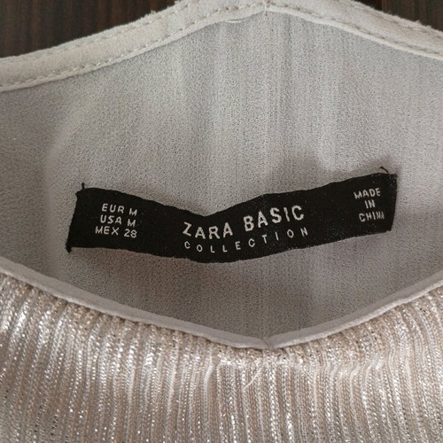Zara women's dress new, silver, size M