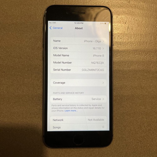 iPhone 8 64GB like new, black, iOS 16.7.10