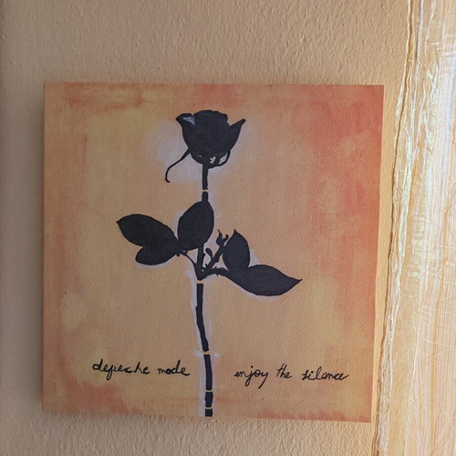 Depeche Mode Enjoy the Silence framed canvas 40x40 cm like new