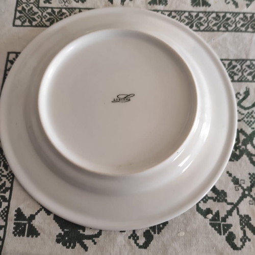 Lubiana porcelain plates used, 25 cm, set of 17 pieces