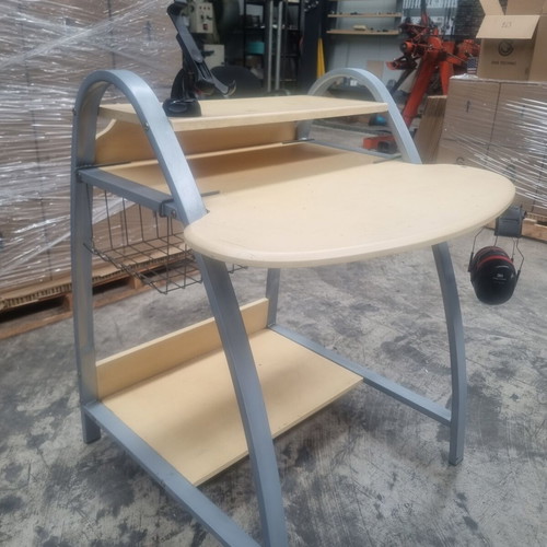 Computer desk like new with storage shelf