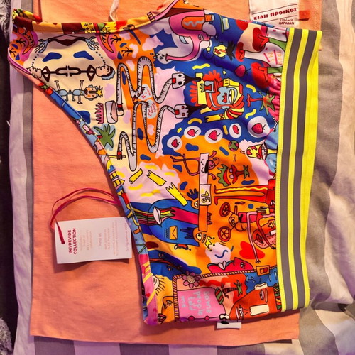 Set Elli’s and Christina’s collaboration bustier and biker leggings new, multicolor