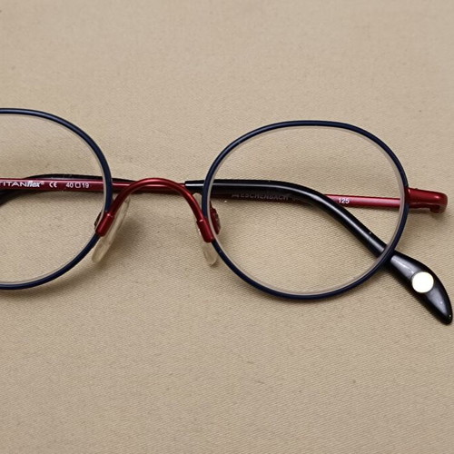 Eschenbach children's titanium eyeglasses new, blue and red