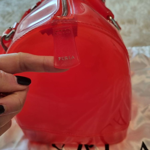 Furla Candy handbag used with keychain