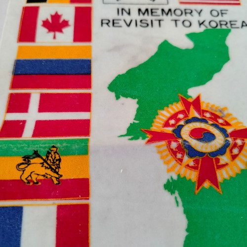 Memorabilia flag used from Korean Veterans Association