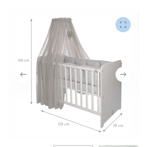 Lorelli White Mosquito Net for Crib with Metal Base, Like New