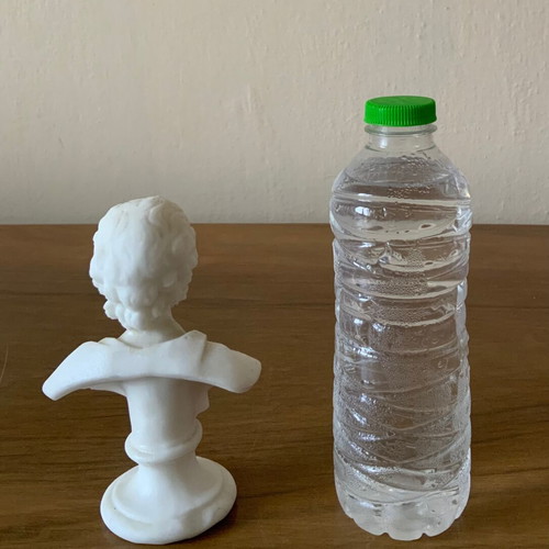 Plaster statue portrait white male figure like new