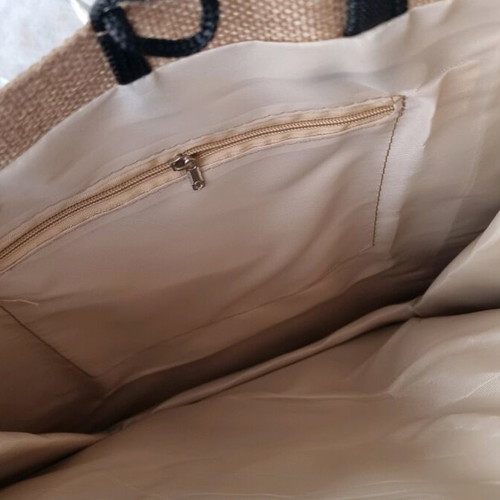 Handheld bag new with painting, beige