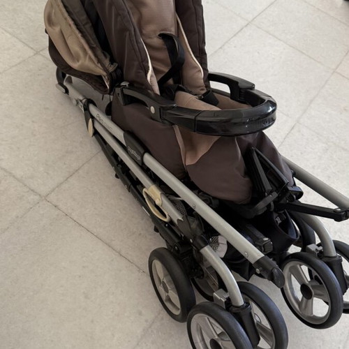 Per Perego stroller used, beige and brown with car seat