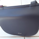 Axel crossbody bag new, gray with red leather interior
