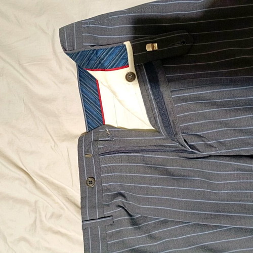 Prince Oliver three-piece suit, gray pinstripe
