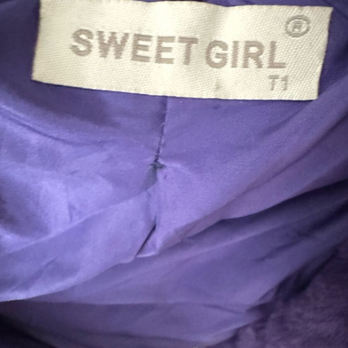 Purple fur coat long like new