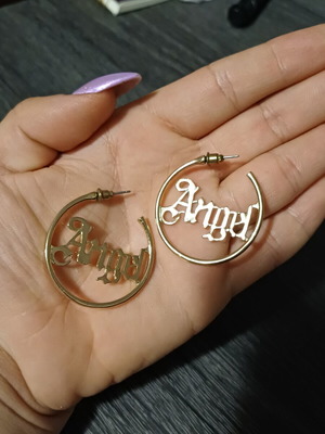 Angel gold hoop earrings like new from Shein