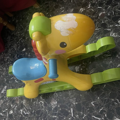 Children's rocking toy used, colorful plastic