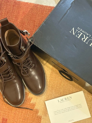 Polo Ralph Lauren leather boots new, brown, size 37