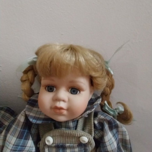 Vintage German porcelain twin dolls like new