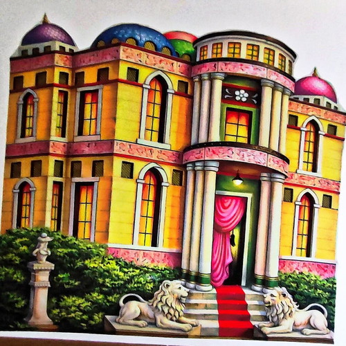 Serai silk screen print theatre backdrop