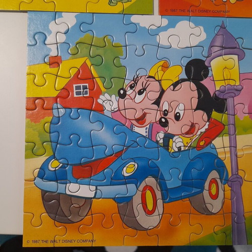 Disney vintage children's puzzle from the '80s used, set of 3 pieces