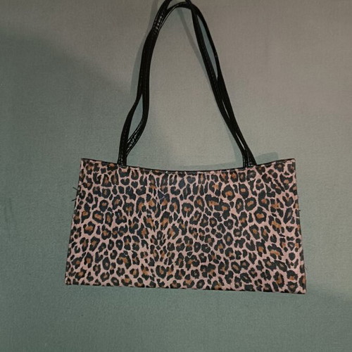 Animal print leopard shoulder bag, synthetic fabric