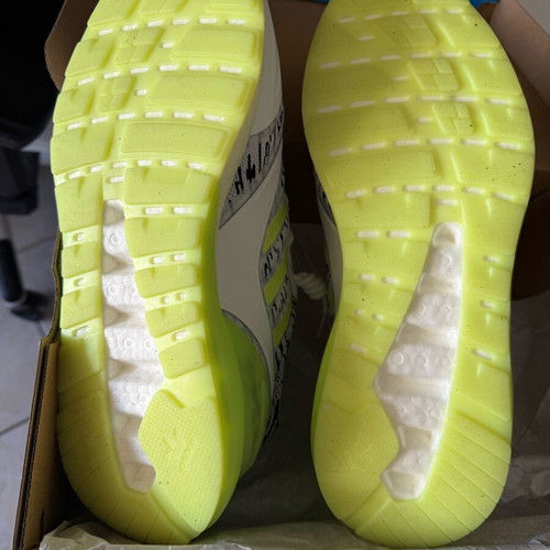 Adidas ZK 2K Boost new athletic shoes size 44.5 white lime zebra