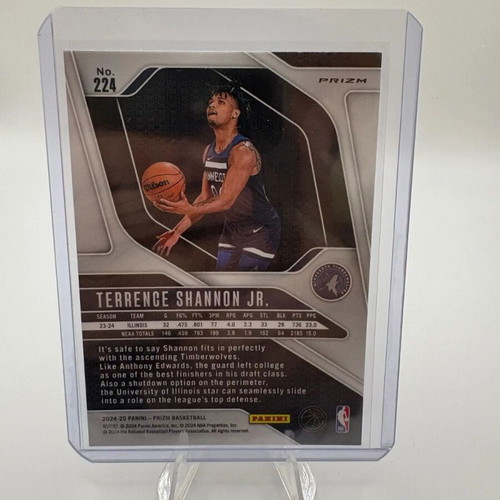 2024-25 Panini Prizm Terrence Shannon Jr. RC Silver Cracked Ice Prizm new