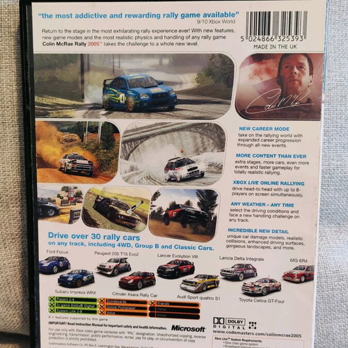 Colin McRae Rally 2005 Xbox used in very good condition