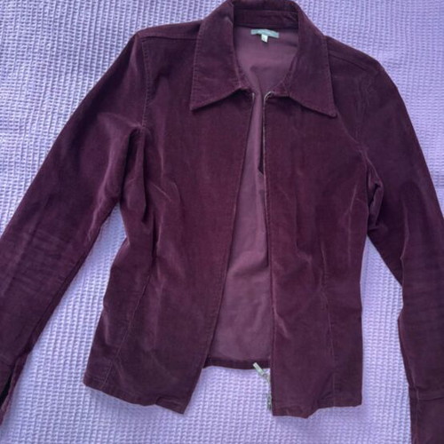 Cotton corduroy jacket eggplant like new, size XL Amisu