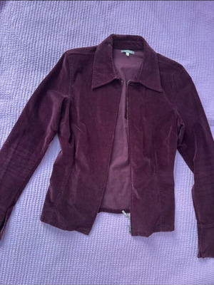 Cotton corduroy jacket eggplant like new, size XL Amisu