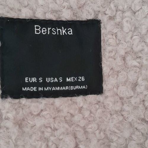 Teddy oversized coat Bershka like new, lined, cream color