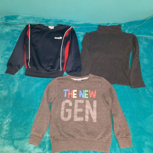 Blouse pack used, size 122, gray and blue