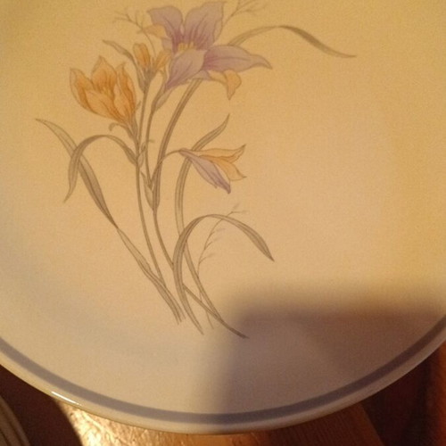 Dish set like new, 24 pieces with floral design